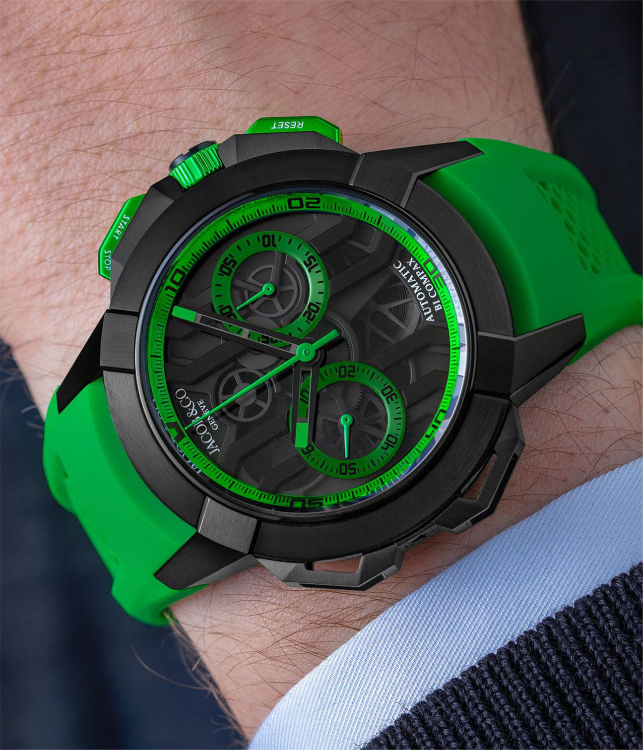 Jacob & Co. Epic X Chrono 44 mm - Black Titanium (Green)