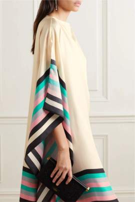 Beige Geometric Kaftan Kaftan