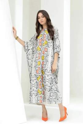 Front Slit Printed Kaftan