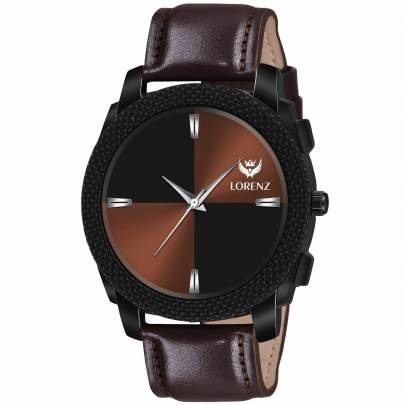 Lorenz Brown Dial & Leather Strap Analogue Watch for Men Men's Watch