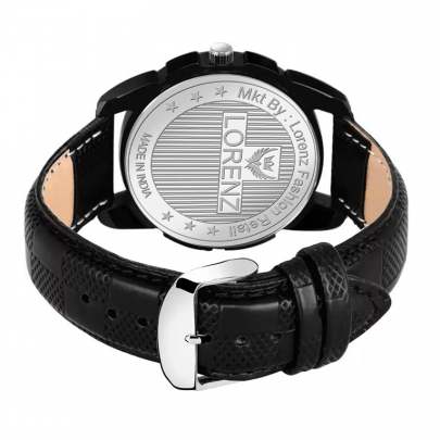 Lorenz Watch Black Roman Dial Analogue Watch for Men & Boys 