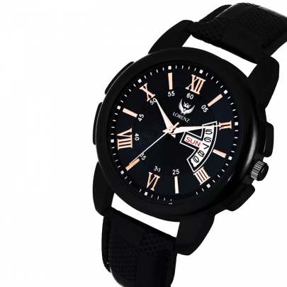 Lorenz Watch Black Roman Dial Analogue Watch for Men & Boys 