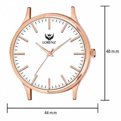 Lorenz Watch RoseGold Analog (Classy Wired Mesh Megnet Band ) Ultra Slim Watch for Men’s & Boys 