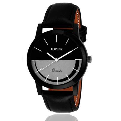 Lorenz Watch Slim Edition Casual Fit Black Grey Dial Analog Watch for Men