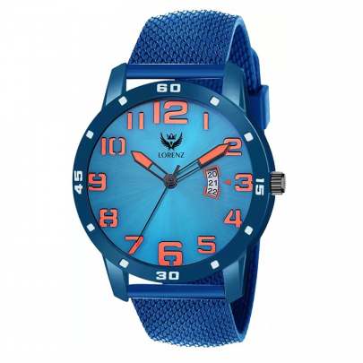 Lorenz Watch Two Tone Chain & Blue dial Watch for Men 