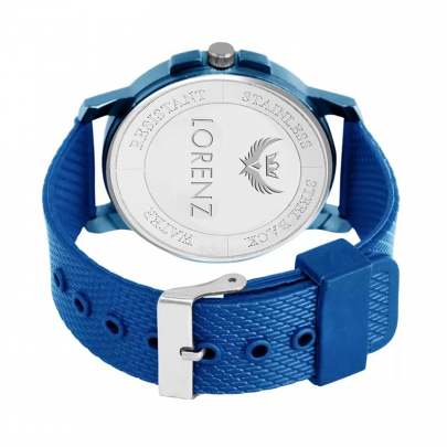 Lorenz Watch Two Tone Chain & Blue dial Watch for Men 