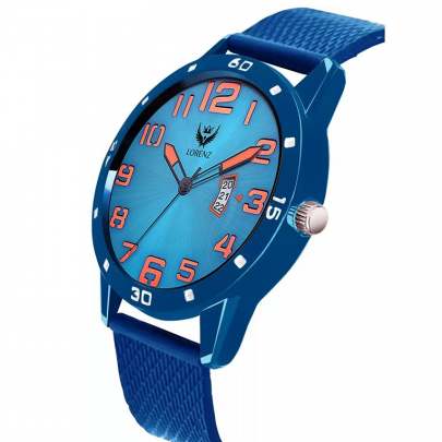 Lorenz Watch Two Tone Chain & Blue dial Watch for Men 