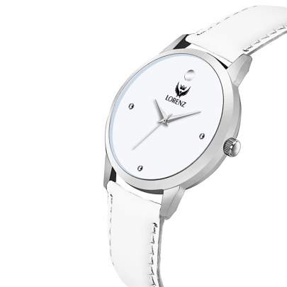 Lorenz Watch Ultra Slim Ceramic White Analog Watch For Men  