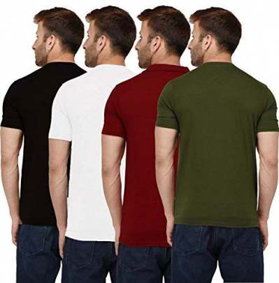 Solid Men Regular Fit Round Neck Half Sleeve Tshirt  Men's T-Shirt