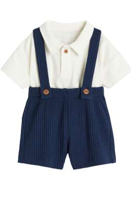 White/Dark blue Cotton Kids